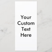 式の順序4" x 9"ラックカード プログラム (裏面)