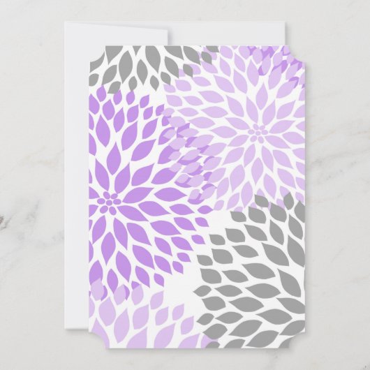 式をピンで止めているRNのナースはラベンダーを誘います 招待状 (裏面)