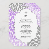 式をピンで止めているRNのナースはラベンダーを誘います 招待状 (正面/裏面)