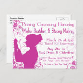 式をピンで止めること インビテーションポストカード (正面/裏面)