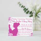 式をピンで止めること インビテーションポストカード (スタンド正面)