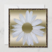 式をピンで止めるRNのナースの卒業|のデイジーの金ゴールド 招待状 (裏面)