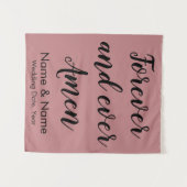 . .式を永遠に続けるカスタムウェディングの背景 タペストリー (正面(横))