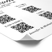 式エレガント&着席グラフ&バー&メニューqrコード ポスター (角)