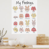 式プリント、感情プリント、感覚、ピンク ポスター (キッチン)