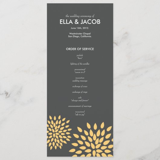 式プログラム//花びら//太陽の光 プログラム (正面)