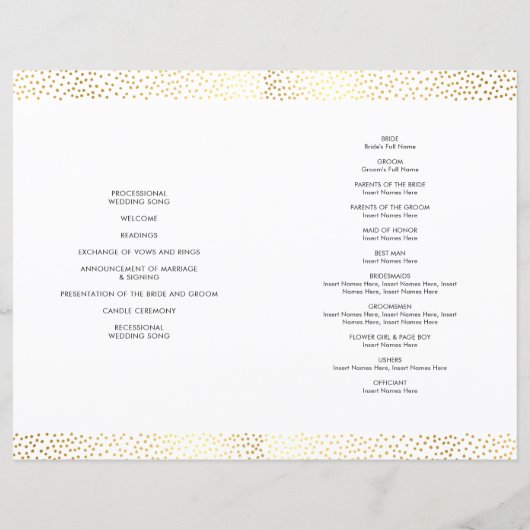 式プロ結婚グラム筆型金ゴールド紙吹雪 (裏面)