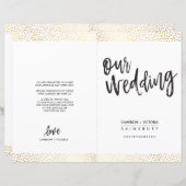 式プロ結婚グラム筆型金ゴールド紙吹雪 (正面/裏面)