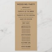 式モダンハート結婚式 プログラム (裏面)