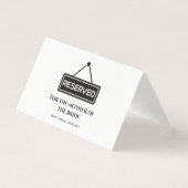 式モダン結婚予約椅子カード (正面)