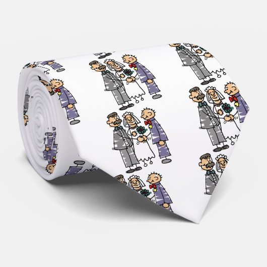 式与え中に遠くにお嫁さま結婚のお父さん ネクタイ (ロール)