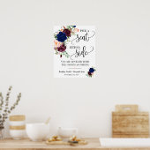 式典の両側のネイビー結婚サインを選ぶ ポスター (キッチン)