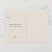 式典の後の結婚式招待状はがき インビテーションポストカード (裏面)
