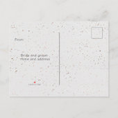 式典の後の結婚式招待状はがき インビテーションポストカード (裏面)