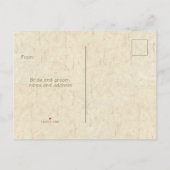 式典の後の結婚式招待状はがき インビテーションポストカード (裏面)