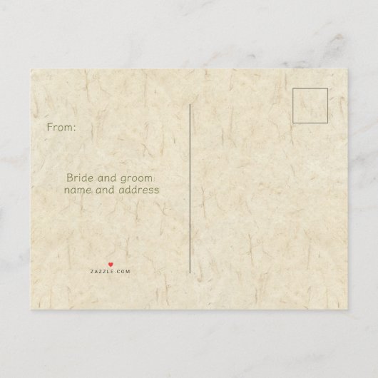 式典の後の結婚式招待状はがき インビテーションポストカード (裏面)