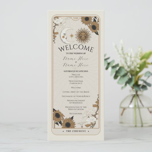 式場 ウェディング パーティー カード タロット ウェルカム メニュー (スタンド正面)