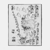 式幽霊のよく出るは フリースブランケット (正面)