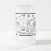 式幽霊のよく出る- フロストグラスビールジョッキ (中央)