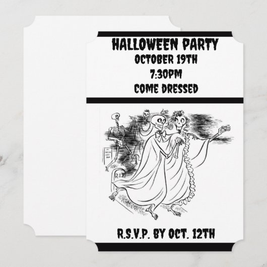 式幽霊のよく出る- 招待状 (正面/裏面)