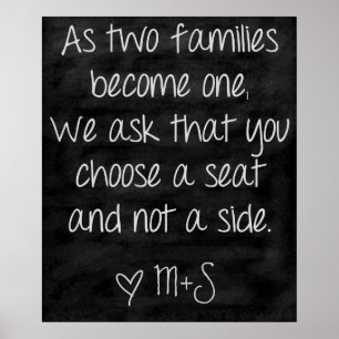 式結婚のサイン横ではなく座席を選択 ポスター