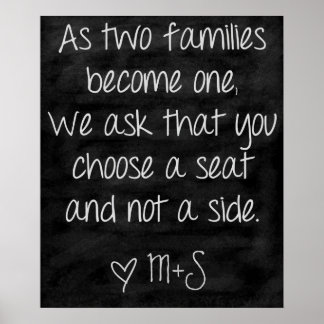 式結婚のサイン横ではなく座席を選択 ポスター