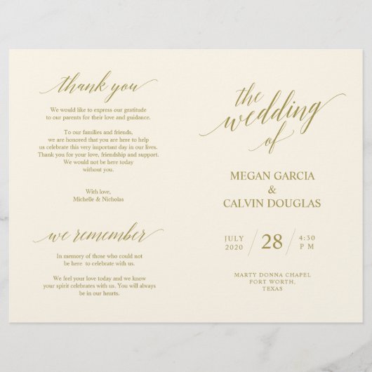 式結婚プログラムのエレガモダンンス金ゴールド (正面)