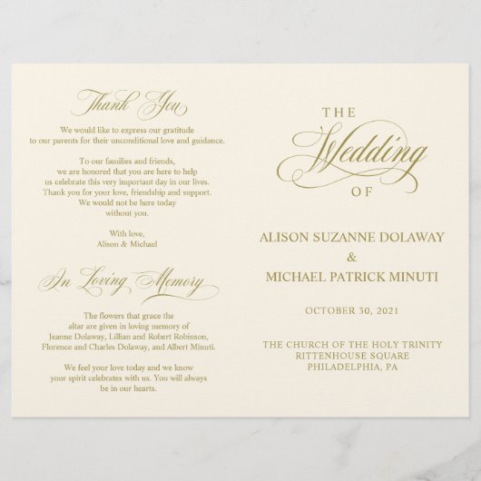 式結婚プログラムクラシックエレガンス金ゴールド (正面)