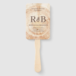 式結婚式の木素朴のモノグラム名 ハンドファン