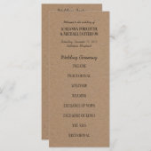 式結婚計画 | クラフト紙 プログラム (正面/裏面)