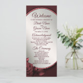 式結婚赤ピンクのバラ花枠 プログラム (スタンド正面)