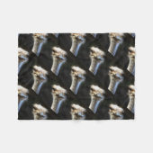 式芸術的付きダチョウおっちょこちょいのポートレート フリースブランケット (正面(横))