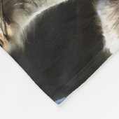 式芸術的付きダチョウおっちょこちょいのポートレート フリースブランケット (角)