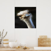 式芸術的付きダチョウおっちょこちょいのポートレート ポスター (キッチン)