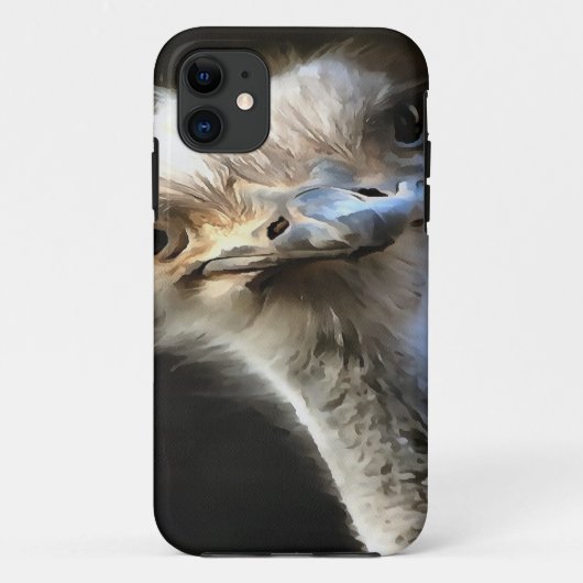 式芸術的付きダチョウおっちょこちょいのポートレート Case-Mate iPhoneケース (裏面)