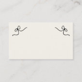 弓お洒落手引きフランスののフラ結婚ット名 プレイスカード (正面)