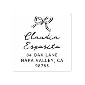 弓お洒落書名差出人住所 ラバースタンプ (インプリント)