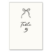 弓お洒落、手引き結婚の テーブルナンバー (正面)