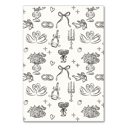 弓お洒落、手引き結婚の テーブルナンバー (裏面)