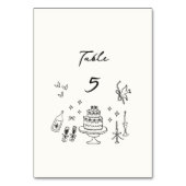 弓お洒落、手引き結婚の テーブルナンバー (正面)