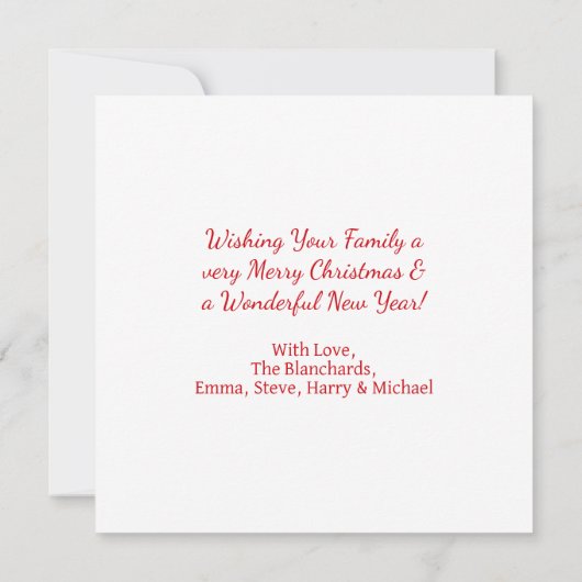 弓かわいらしクリスマス付き茶色の馬パーソナライズされた カード (裏面)