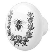 弓が付いているレトロのヴィンテージの蜂そしてリース セラミックノブ (右)