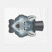 弓でグルームオオカミ フリースブランケット (正面(横))