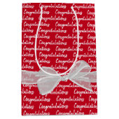 弓で卒業おめでとう ミディアムペーパーバッグ (正面)