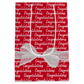 弓で卒業おめでとう ミディアムペーパーバッグ (裏面)