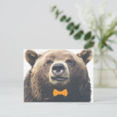 弓で熊 ポストカード (スタンド正面)