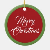 弓で結離れぶヴィンテージクリスマスホリー セラミックオーナメント (裏面)