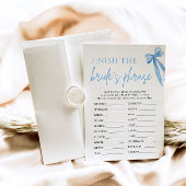 弓で花嫁のフレーズをブライダルシャワーゲーム 招待状