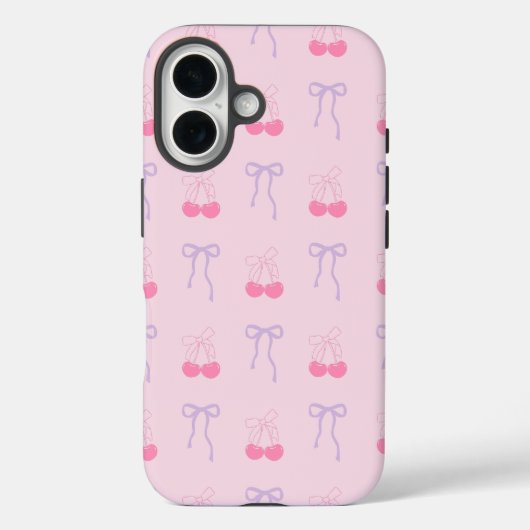 弓とさくらんぼ美的Iphoneケースのための彼女 Case-Mate iPhoneケース (裏面)