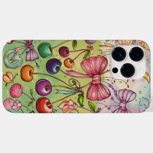 弓とさくらんぼ Case-Mate iPhoneケース (裏面 (横))